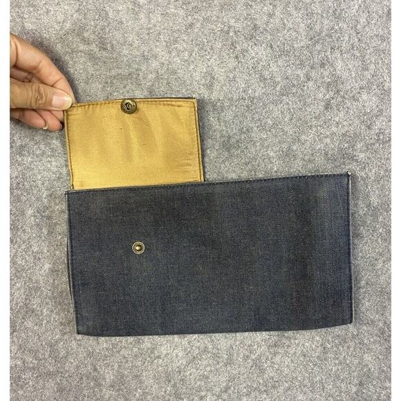 Armani Exchange Purse Womens Blue Denim A/X Clutch / Wallet - Picture 4 of 12